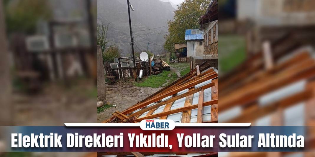 Tunceli’de Sağanak Yağış: Elektrik Direkleri Yıkıldı, Yollar Sular Altında 4